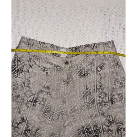 Chico’s Women's Linen Pants Sz 1.5 (8/10) Tribal Aztec Boho African Print - Picture 4 of 5